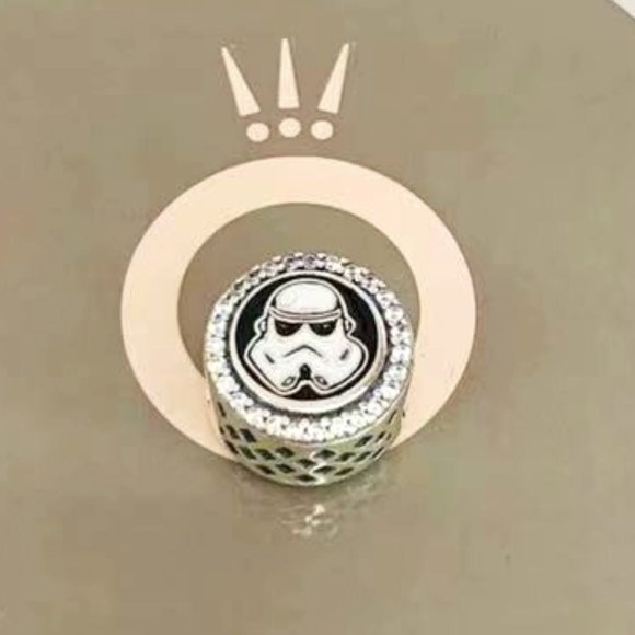 2023 Disney Parks Star Wars Stormtrooper Imperial Symbol Pandora Charm Bead - Picture 1 of 3